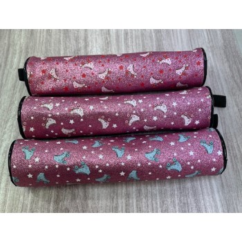 Portaruedas (8) purpurina rosa