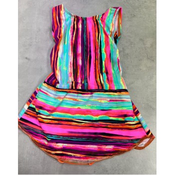 Traje Básico Rayas fluor