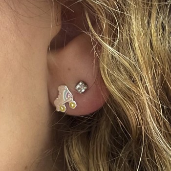 Pendientes Patín Plata